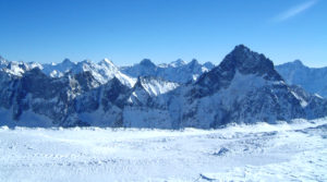 Chalet le GrillVue sur le massif des Ecrins depuis le glacier